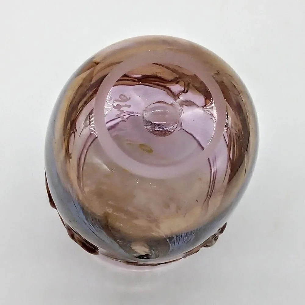 Vintage 1990s Warren Handblown Studio Art Glass Tumbler Vase